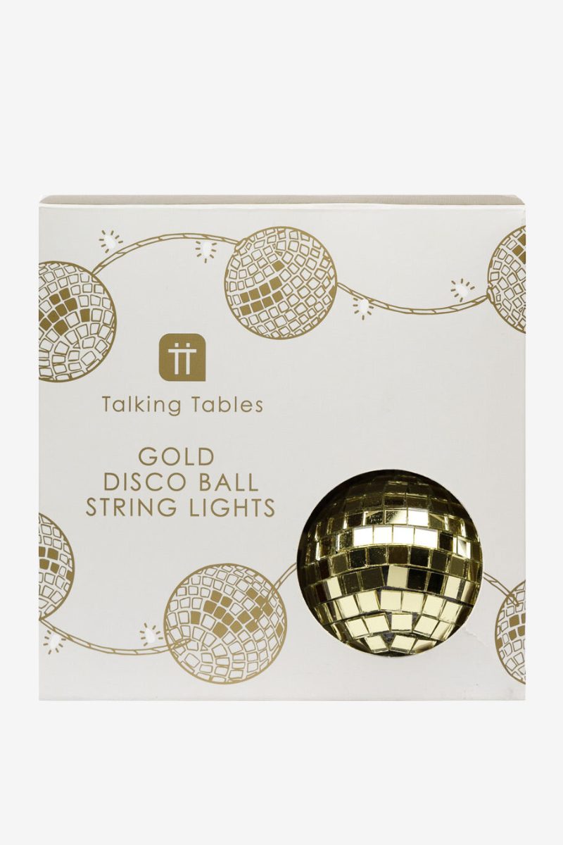 Luxe Gold Disco Balls String Lights